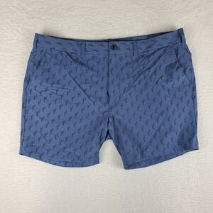 Bonobos Shorts Mens 42 Blue‎ Geometric 7" Inseam Casual Chino Performance Golf